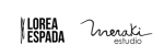 logotipos de Lorea Espada y Meraki Estudio, organizadoras logotipos de Lorea Espada y Meraki Estudio, organizadoras